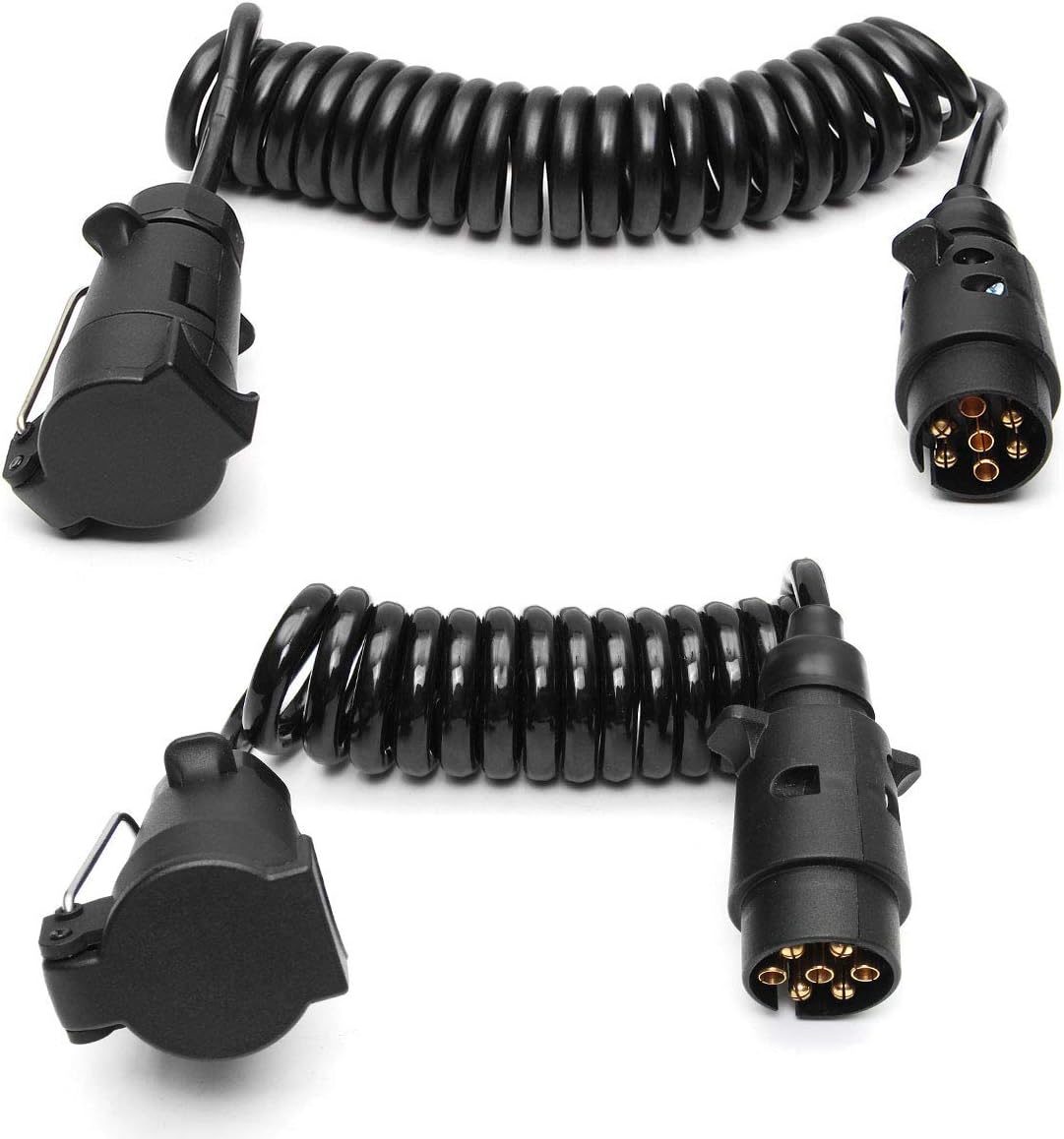 C-FUNN 200/300Cm 7Pin Trailer Light Board Extension Cable Lead Male To Female Lights For Trailer Truck - 2M - Image 3