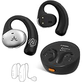 Avantree Medley Pebble 2 - Auracast TV Earbuds with Open-Ear Comfort | Next-Gen TV Earphones with Auracast Hearing Aid Compatibility, Hear TV &amp; Phone Calls, and 2-in-1 Transmitter &amp; Charging Dock