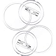 Chinco 50 Pack Acrylic Button Pins Badge Clear Custom Button Pins Kit Blank Photo Bulk Make Your Own Buttons for DIY Craft Supplies(1.5 Inch)