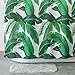 Aimjerry Longer Tropical Plants Fabric Shower Curtain for Bathroom, Green 72-inch x 78-inch