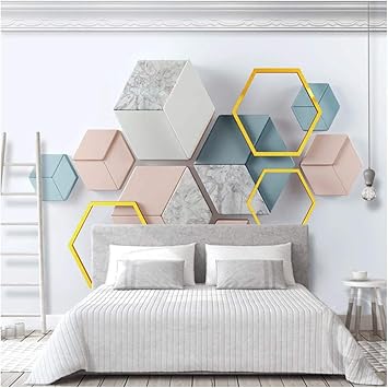 Gtfzjb Moderne 3D Stereo Geometrische Marmortapete Wohnzimmer Tv Sofa