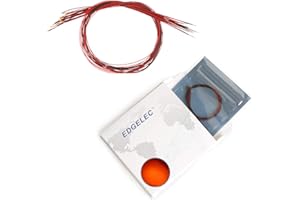 EDGELEC 20pcs Prewired 0402 Orange SMD LED Light Emitting Diode DC 2V Micro Litz Length 7.8in. (20cm) Soldered Mini LED Lights for DIY Manual Model Toy Decoration