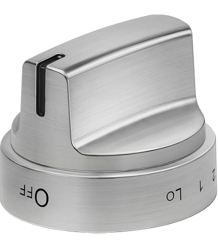 Manopola Stufa A Gas Manopola Comando Bruciatore Stufa GE - Ricambio WB03X24818, Metallica, Per Stufe A Gas Autonomia Manopola Metallica D-Shaped