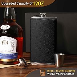 LHD HOME Flask For Men,350ml/12oz Hip Flask, 304