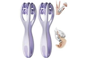 Hoxxu 2pcs Finger Massager for Arthritis Finger Arthritis Pain Relief Manual Massage Tools Hand Massage Roller Thumb Massager for Woman Mothers Day Gift Palm Foot Acupressure Tool (Purple)