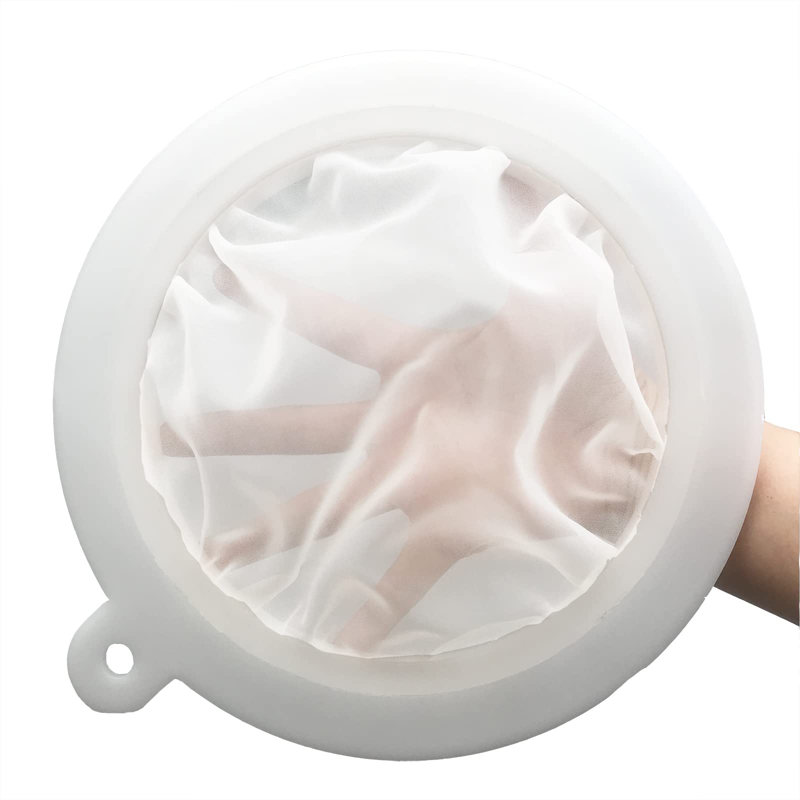 21cm Big 400 Mesh Nylon Fine Mesh Wine Filters to Remove Sediment Wine Filtering Strainer for Straining Wine,Ferment — image 1