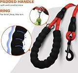 Taglory Rope Dog Lead 1.0 cm, Padded Handle, Reflective, Small Dogs, Red view 4