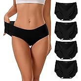 INNERSY Seamless Underwear for Women Soft No Show Invisible Hipster Panties 4-Pack