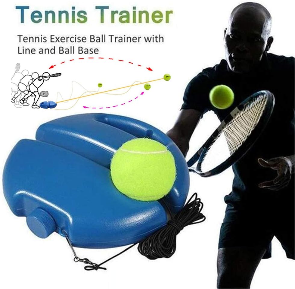 ZN Portable Tennis Training Tool,Tennis Baseboard, Self-Study Tennis Rebound Power Base Tennis Trainer Tool with Tennis Ball