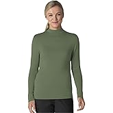 Wink Womens Women’s Long Sleeve Mock Neck Silky Tee