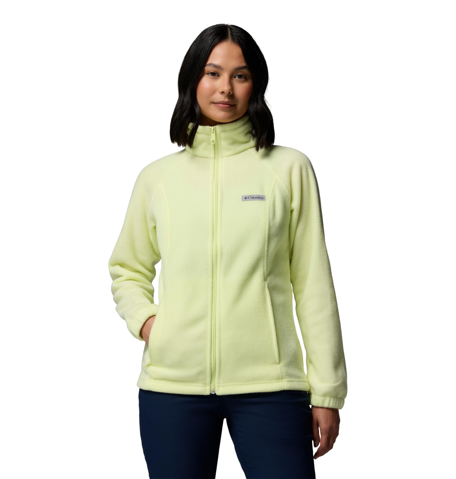 Columbia Women's Benton Springs Full Zip Fleece Jacket, Citron Haze, Large Image