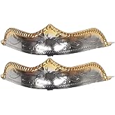 Modestone Pair Metal Toe Caps/Tips for Cowboy Boots Western Filigree Gold &amp; Silver