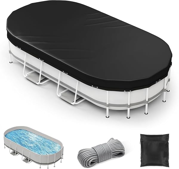 OVAL POOL COVER 7 X 13 FT, UPGRADED...