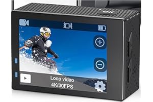 HIICAM Action Camera 5K 30FPS Waterproof Camera Underwater 131FT with EIS WiFi App Remote Control 64GB Card 170° Wide Angle Sports Helmet Bike Video Jet with 64GB Card