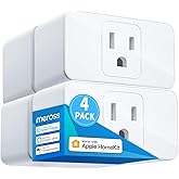 meross Smart Plug Mini, 15A & Reliable WiFi, Support Apple HomeKit, Alexa, Echo, Google Assistant, Nest Hub, and SmartThings,