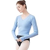 Daydance Women Wrap Dance Sweater Pink Soft Ballet Warm Up Jacket for Leotards