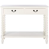 SAFAVIEH Athena 2-Drawer Wood Console Entryway Table, 35.5" CNS5702A | Console Entryway Table, Pine Engineered Wood, 2-Drawer, 35.5" Overall, Assembly Required, entryway, hallway, living room