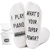 HAPPYPOP Music Gifts for Music Lovers - Piano Guitar Socks for Musicians Players