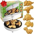 Dinosaur Mini Waffle Maker- 5 Different Shaped Dinos in Minutes - Make Fun Jurassic Breakfast for Kids and Adults with Cool N