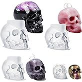 LET'S RESIN 3D Skull Resin Molds, 4 Sizes Set of Skull Silicone Molds for Epoxy Resin, Candle Wax, Soap, Clay, Key Chain Casting, Ideal Halloween Home Decoration and Gifts