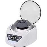 LACHOI Lab Mini Centrifuge Machine LCD 100-12000RPM 99mins Timer 7245&times;g RCF | Speed Control Lab Benchtop Centrifuge with 2 Rotors for 8 x 0.2/0.5/1.5/2.0ml &amp; 2&times;8&times;0.2mL Strips|100-240V|Univ.&amp;Research Labs