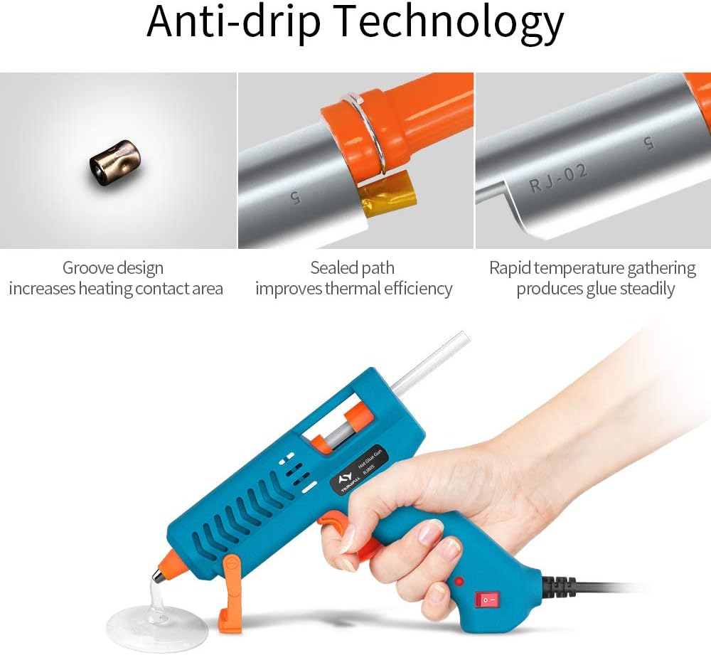【50W】Hot Glue Gun, Tilswall Mini Hot Melt Glue Gun with 12pcs Glue Sticks, High Temperature Anti-drip Melting Glue Gun Kit for Quick Home Repair, Arts, Crafts, DIY & Sealing: Home Improvement