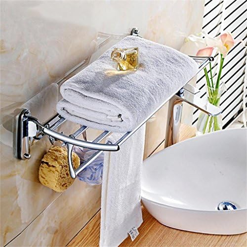 Towel racks Carved Amber Gold-plated Towel Bar Double Rod Bathroom Rack Bathroom Hardware Pendant (7 Colors Available) (Color : F)
