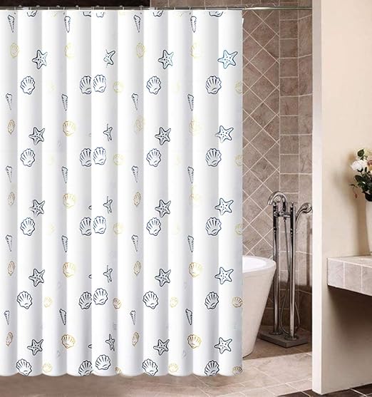 cortina de ducha blanco lavable a