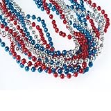 U.S. Toy Red, White, & Blue Metallic Necklaces