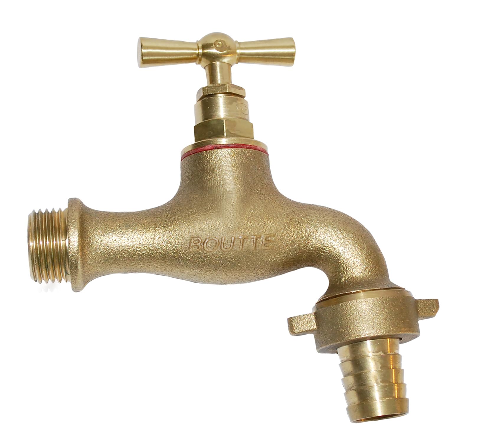 Boutt 2152344 R18BR Garden Tap Brass Turn 20 x 27 Pipe Connector Diameter 19