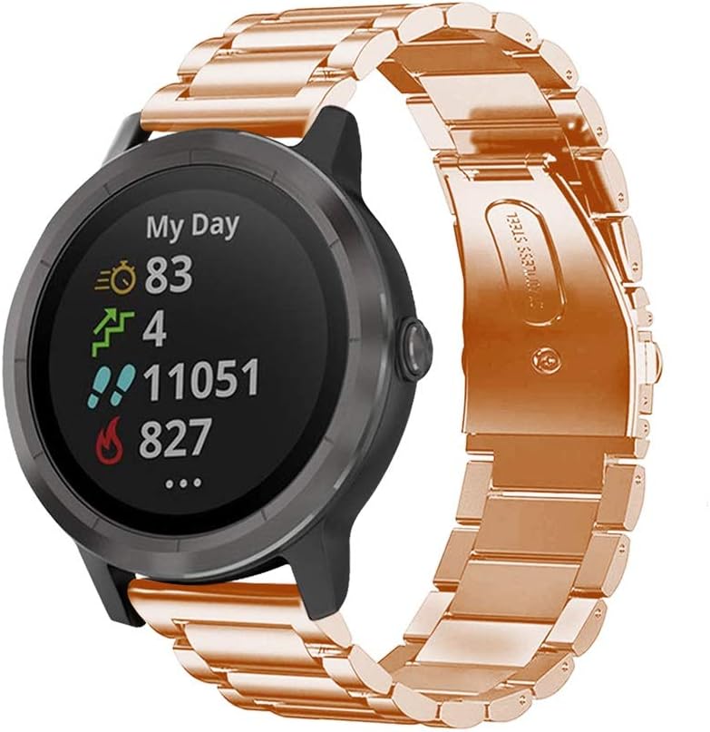 MGTCAR Milanaise Armband Für Garmin Uhren - Edelstahl, Quick Release, Für Vivomove & Vivoactive