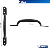 XFORT 2 Pack Black Cast Iron Pull Handles for Gates Barn Shed Doors view 3