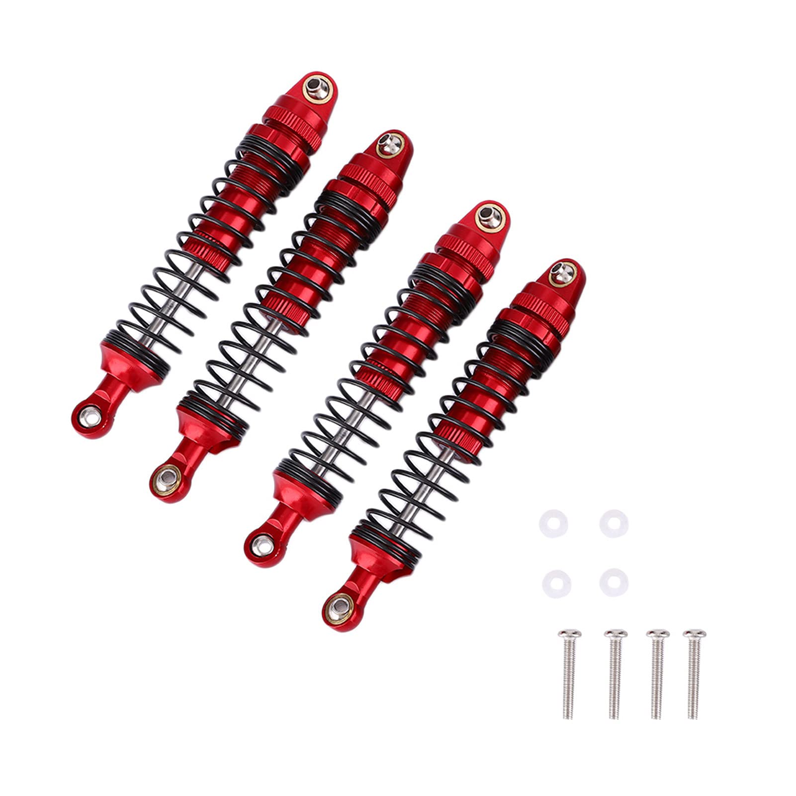 4pcs RC Shock Damper, Aluminum Shocks Assembled Springs Dampers RC Damper Upgrade Parts for 1/10 RC Crawler Car Truck (100mm) Model Toy