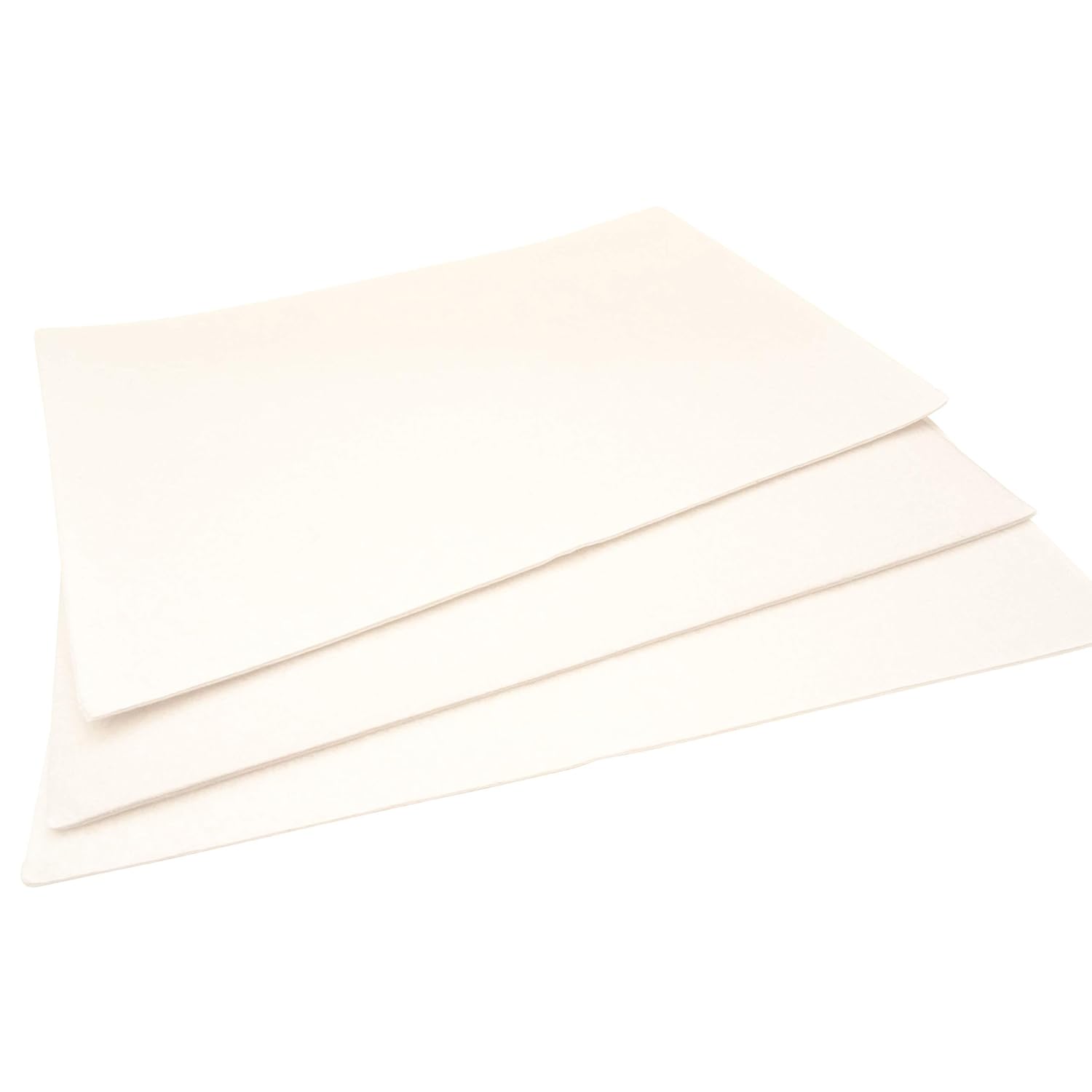 10 x A4 Felt Sheets White Arts & Craft Fabric Material *Firm For