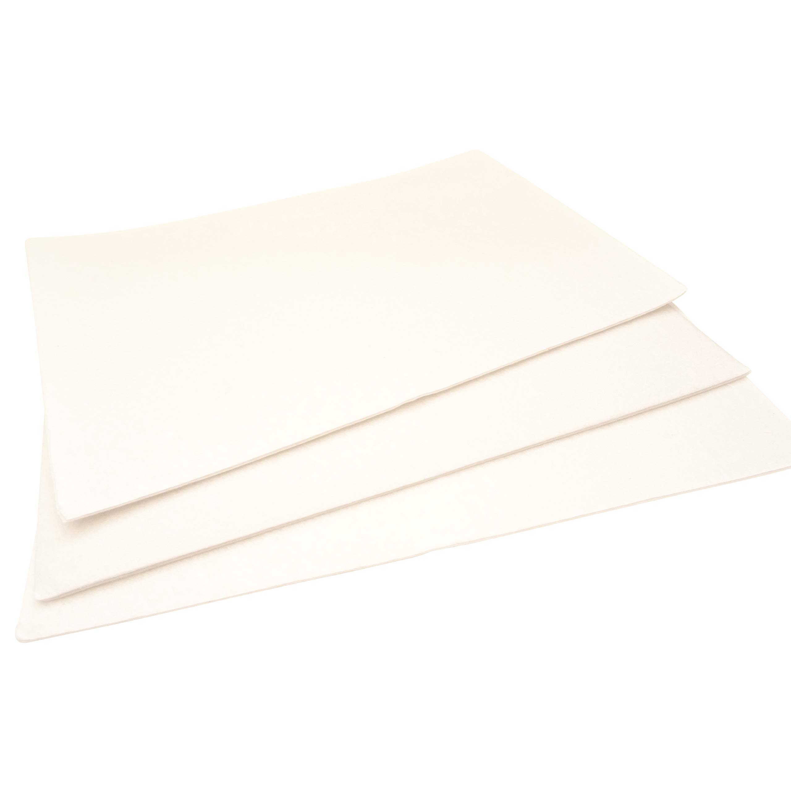 a2bsales 10 x A4 Felt Sheets - White - Arts & Craft Fabric Material *Firm for Model Making & Cut Outs*