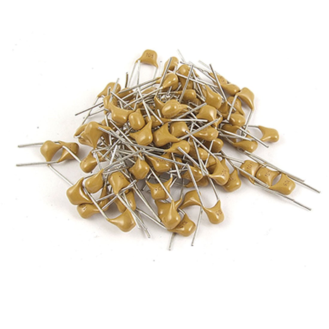 Sourcingmap 100 Pcs 1uF 5.08mm Lead Spacing Monolithic Ceramic Capacitor