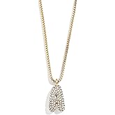 BaubleBar Gwen Mini Bubble Initial Necklace - Gold-Plated Bubble Letter Pendant, 17 Inch Chain with Lobster Clasp, Perfect Personalized Gift for Women