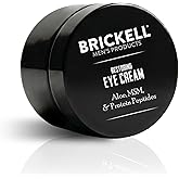 Brickell Men's Restoring Under Eye Cream for Men, Anti Aging Eye Balm To Reduce Puffiness, Wrinkles, Dark Circles, Crows Feet &amp; Eye Bags, Caffeine, Hyaluronic Acid &amp; Protein Peptides, 0.5oz, Unscented
