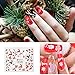 Leipple Christmas Nail Art Stickers Snowflakes Decals 900+ PCS - 24 Designs 3D Reflective Self-adhesive Nail Art Decals Decorations - Snowmen Santa Nails Accessories for Women Girls kid(Christmas 002)