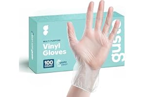 Comfy Package Disposable Vinyl Gloves, Powder Free, Latex Free, Clear Gloves for Cooking and cleaning