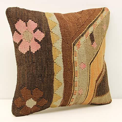 Handmade kilim pillow cover 12x12 inch (30x30 cm) Throw