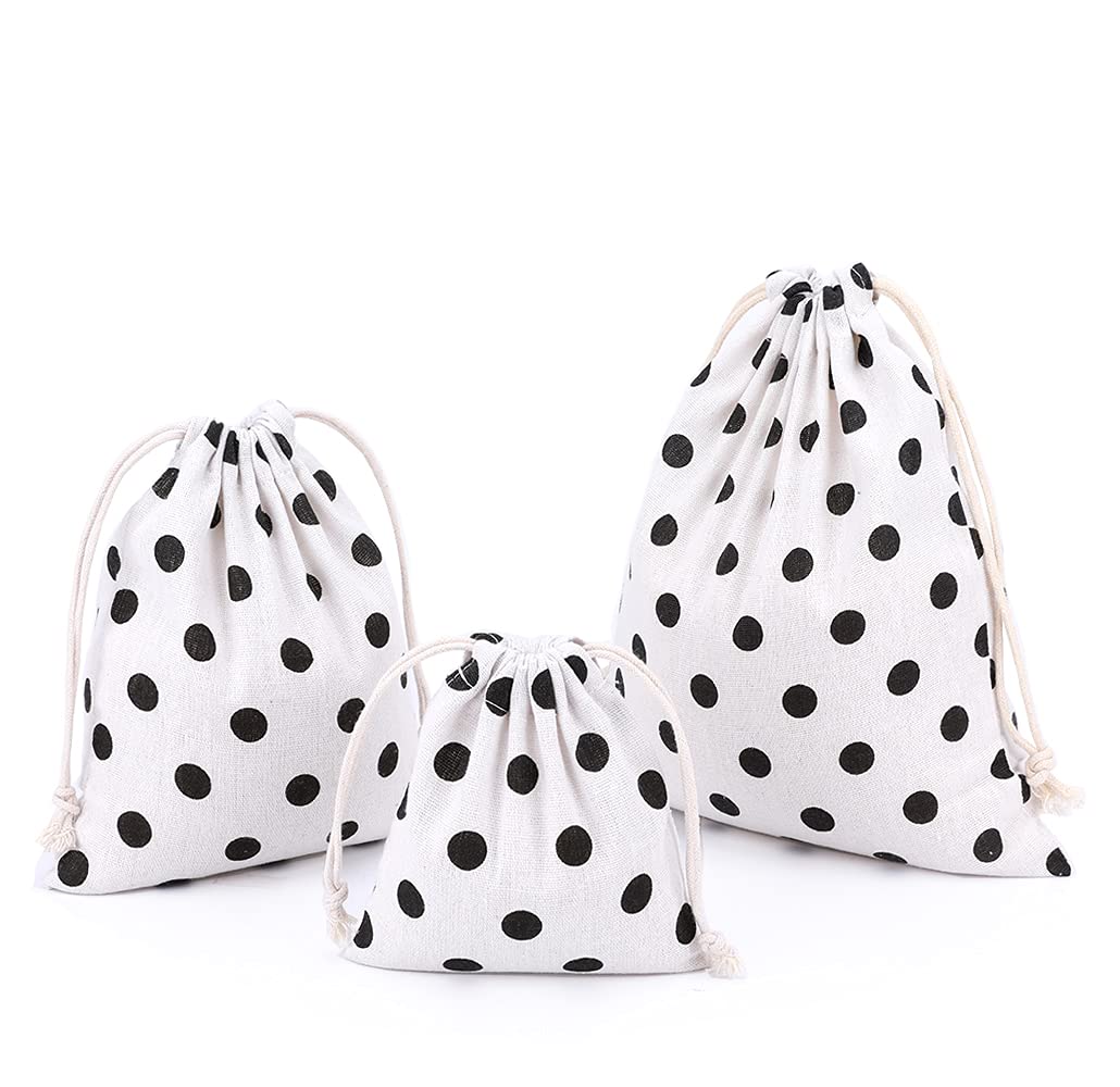 Amoyie 3 pcs Drawstring Storage Bags Set for Kid Stuff Travel Home Accessorie