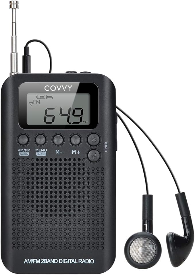 Radio Portátil Pequeña Mini Radio de Bolsillo Am FM Estéreo