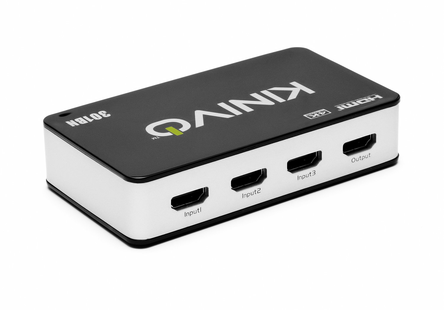 Kinivo HDMI Switch 4K HDR 301BN (3 in 1 Out, 4K 60Hz HDR, HDMI 2.0, High Speed 18Gbps, IR Remote, HDCP) - Compatible with Roku, PS5, Xbox, Apple TV, Nintendo Switch, Cable Box