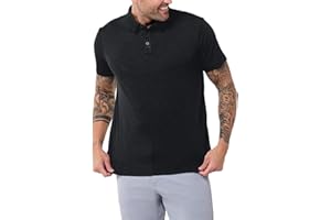 INTO THE AM Performance Dri Fit Polo Shirts for Men S-4XL - Quick Dry Moisture Wicking Athletic Sport Collar Work Shirts