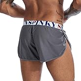 Men's Split Side Running Shorts Board Boxers Underwear Sleep Shorts