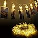 Vmanoo String Lights Battery Powered, 30 LED 12 Feet Photo Clips Lighting Ideal for Hanging Picture Cards and Memos, Home Bedroom Wedding, Xmas Party Decoration, Valentines Gift, 2PACK (Warm White)