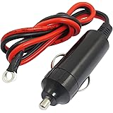 uxcell DC 12V Car Auto Male Cigarette Lighter Adapter with 42cm Cable