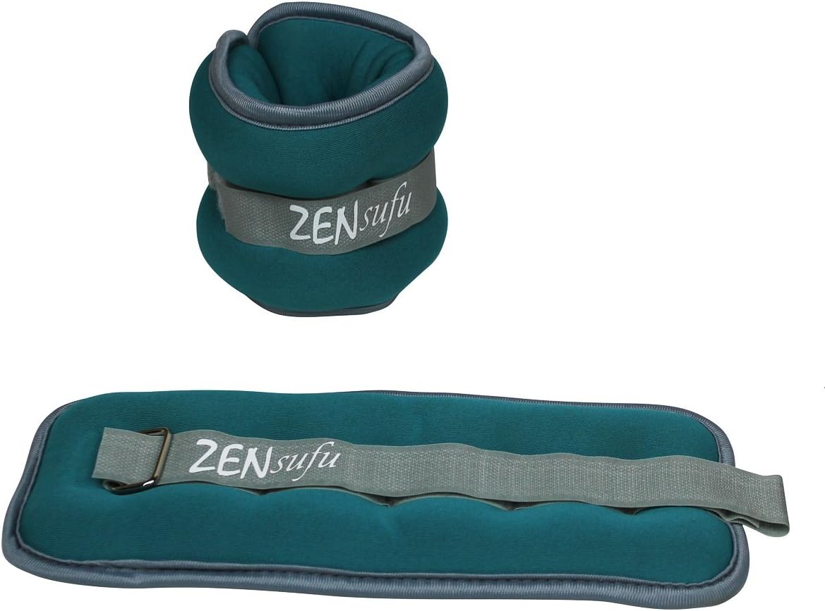Zensufu Ankle or Wrist Weights Pair Set with Strap, Sold in Pairs of 1 to 5 lbs (2 to 10 lbs per Set)