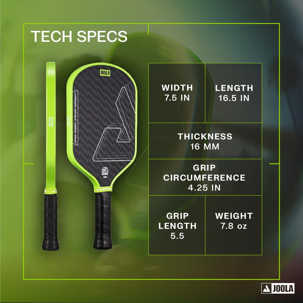 Condition photo showing New/Like New for hyperion double vision 16mm pickleball paddle - signature paddle shape - aramid surface for softer r